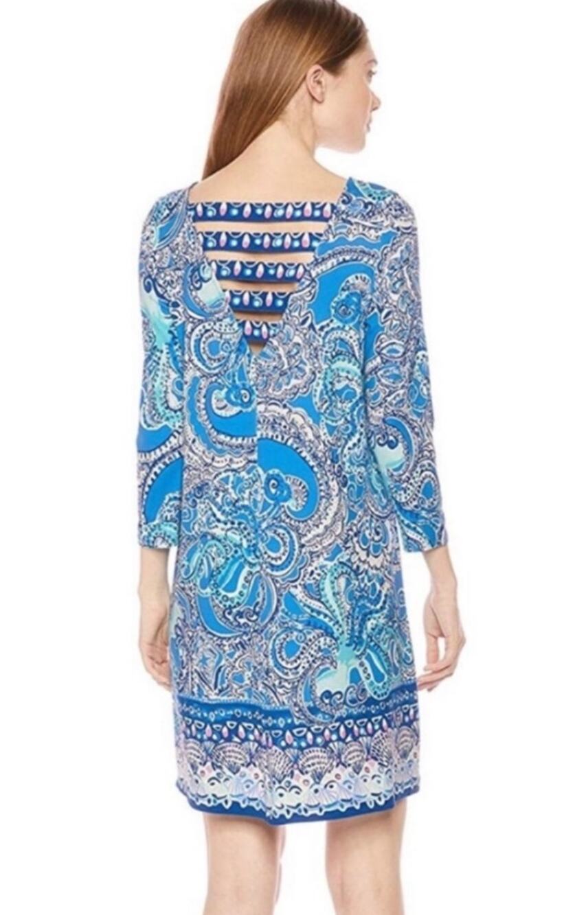 Lilly Pulitzer Ophelia Dress Legga Sea Size Small Swing Preppy‎ Beach EUC